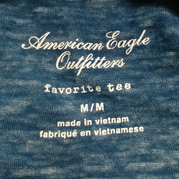 NWT American Eagle Long Sleeve Scoop Neck Womens Shirt M Blue - Picture 6 of 8